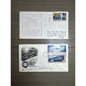 Apollo 12 Manned Lunar Landing & Apollo Soyuz Space Mission (1975) Stamp Lot